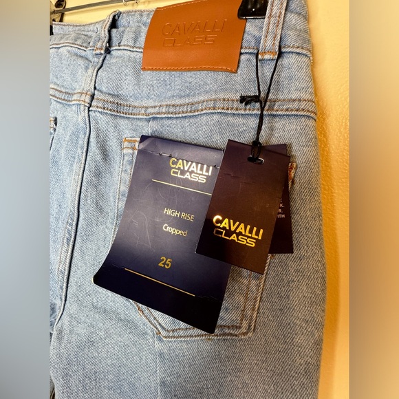 CAVALLI CLASS | Split Seam HR Cropped Jeans - Picture 14 of 14